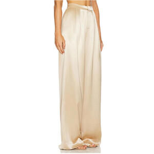 NONCHALANT THE LABEL Paris satin Pant sand size XS NWT $391 msrp